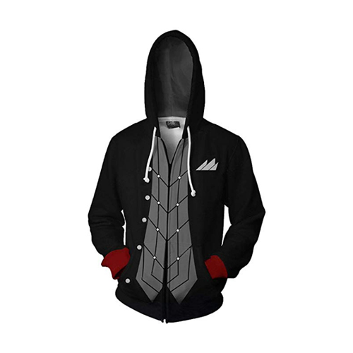 Adult Persona 5 Joker Protagonist Akira Kurusu Arsène Hoodie Sweatshirt Zip-up Coat Jacket Cosplay Costume