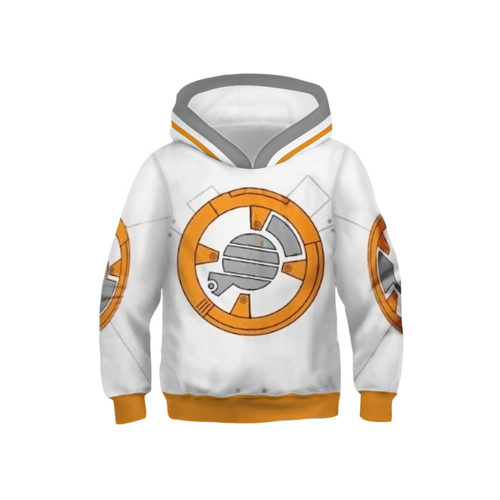 Kids Star Wars The Mandalorian BB8 Cosplay Costume Hoodies Pullover Sweatshirts for Spring Autumn Boys Girls