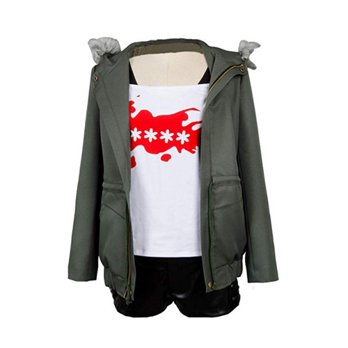 Ya-cos Persona 5 Futaba Sakura Cosplay Costume A.F.K. Logo Casual Coat Jacket Shirt Tee Suit Dress Up