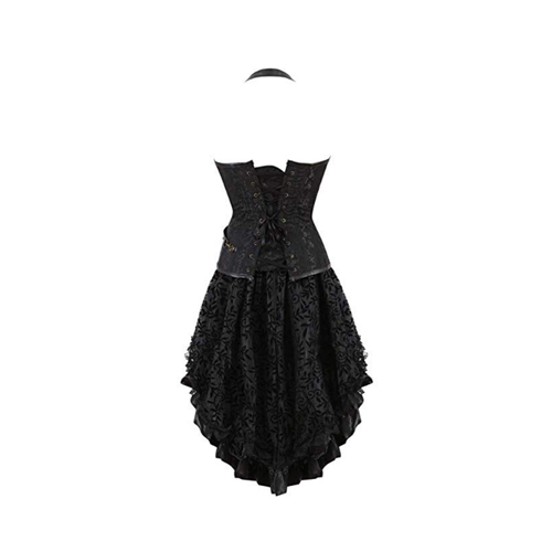 Kranchungel Steampunk Corset Skirt Renaissance Corset Dress for Women Gothic Burlesque Corsets Costumes