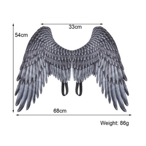 Black White Angel Wings Large Wings for Men Women Halloween Party Adult Cosplay Costume Accessories Props